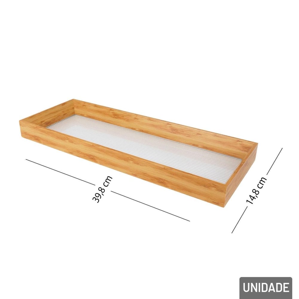 Bandeja Decorativa de Poliestireno 14,8x39,8cm