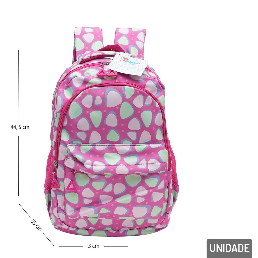 Mochila Juvenil 16'' 41cm Figuras Color