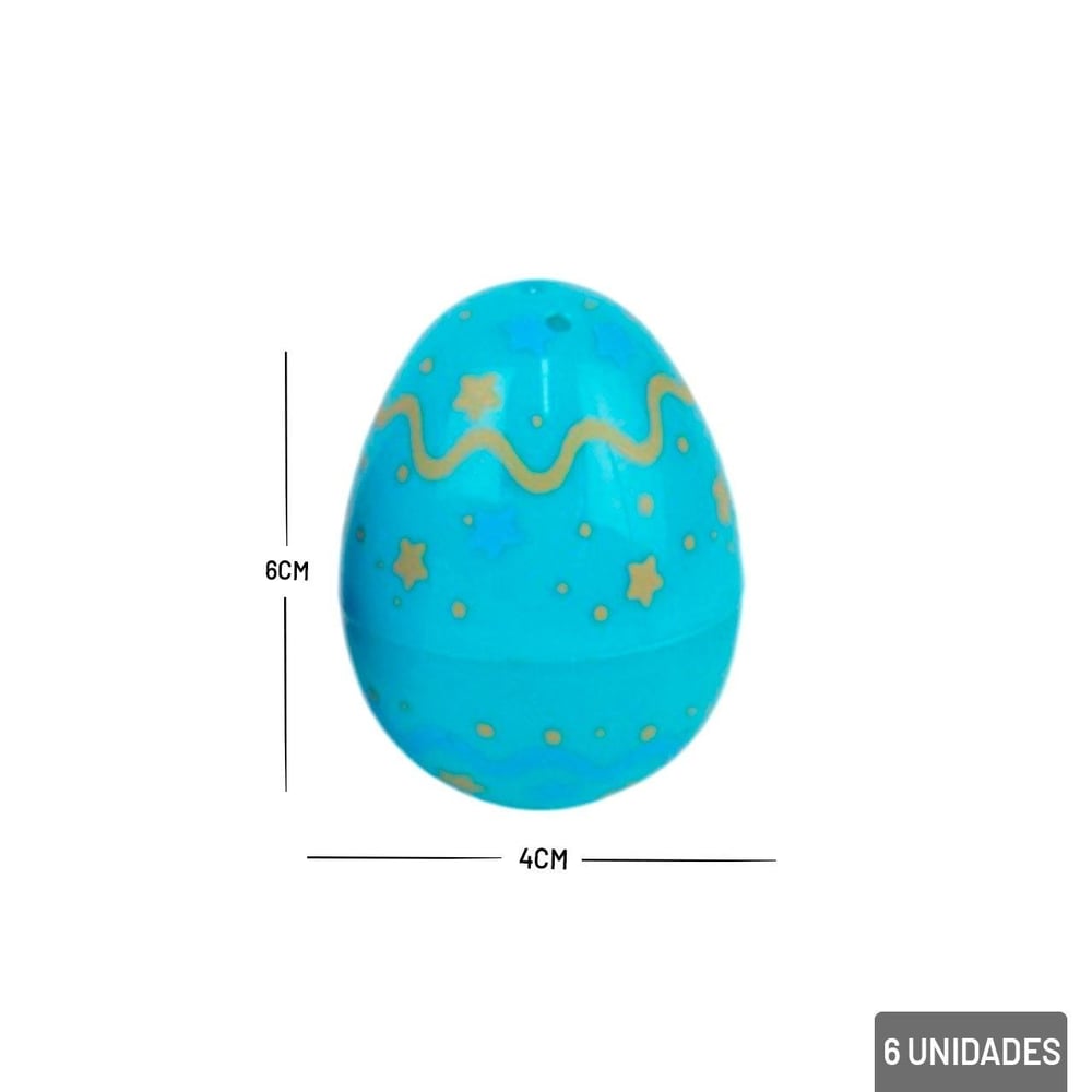 Enfeite de Páscoa Ovos 6 Peças 6cm Surpresa Color
