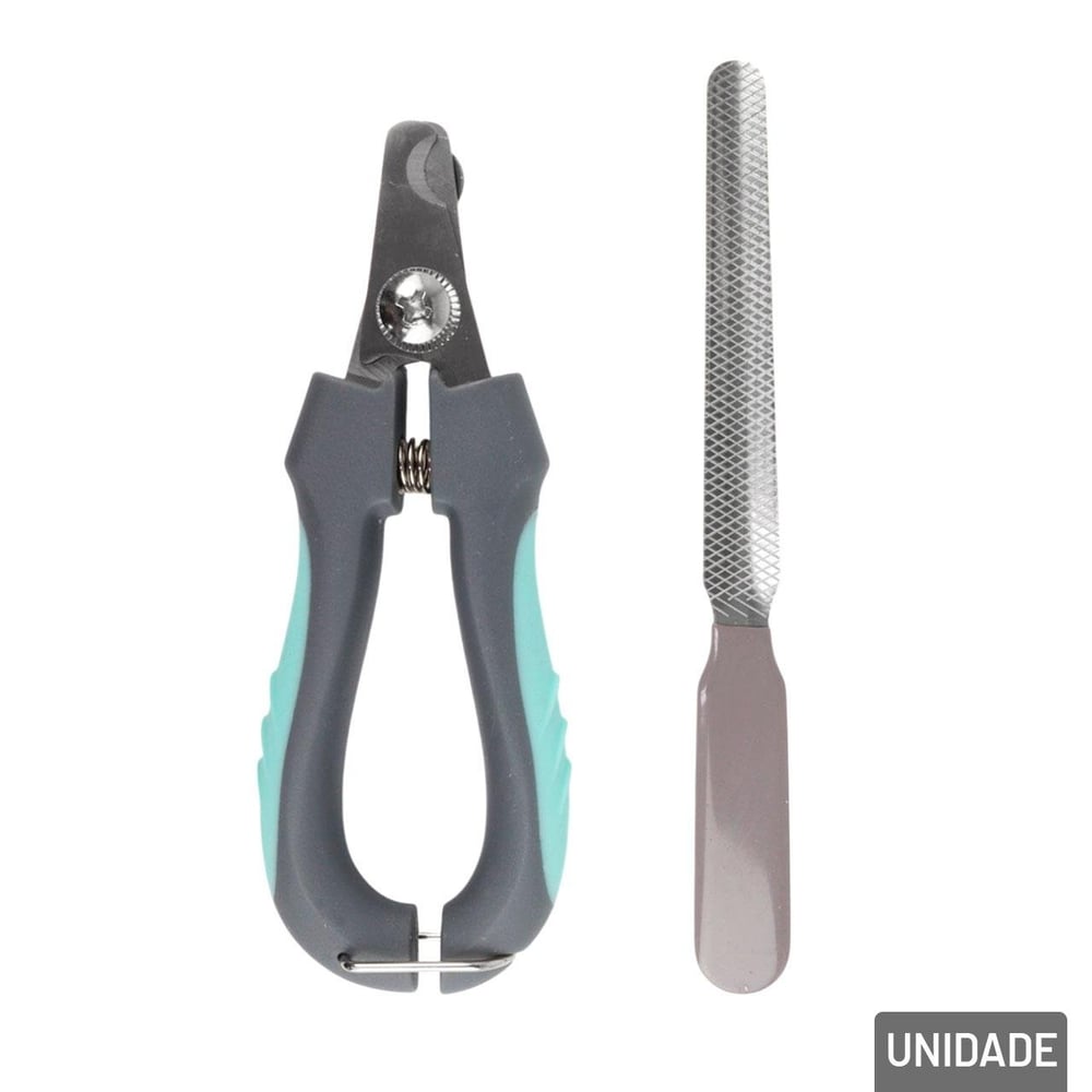 Cortador de Unha Para Pets 12cm com Lixa Color