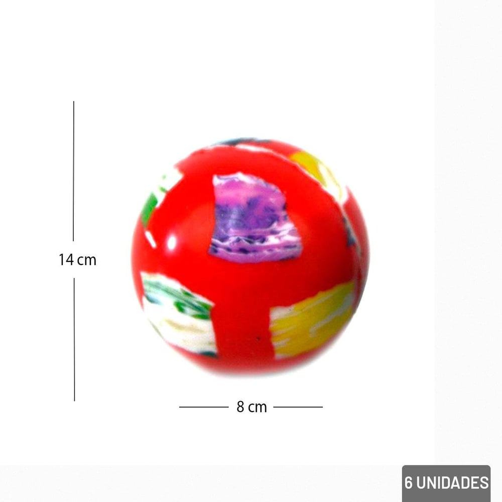 Bola de Plástico 6 Peças Pula Pula Colorida