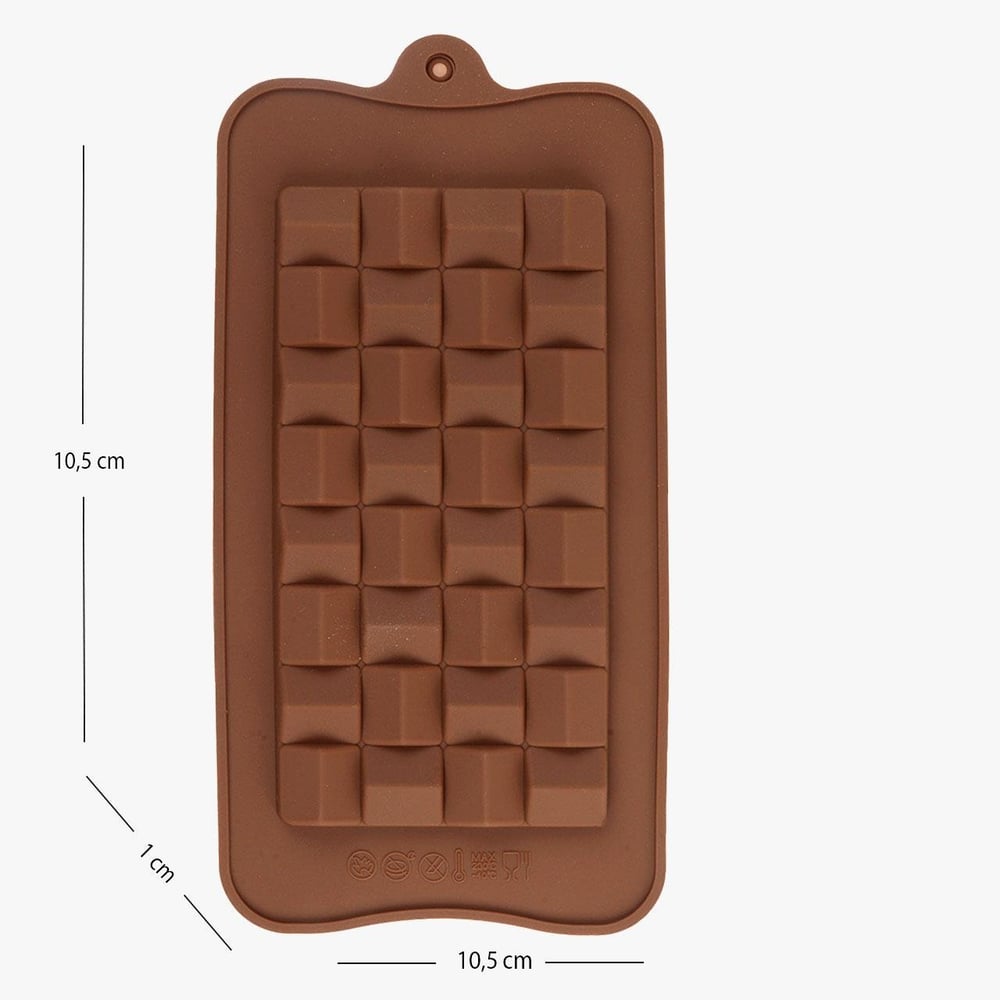 Forma Para Chocolate Silicone Barra Texturizada