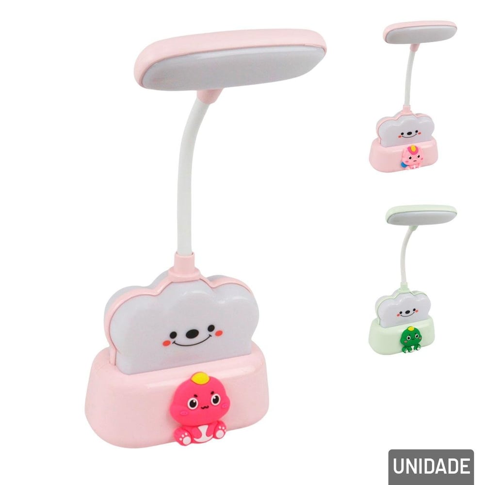 Luminária de Mesa 24cm EM LED Dinossauro Color