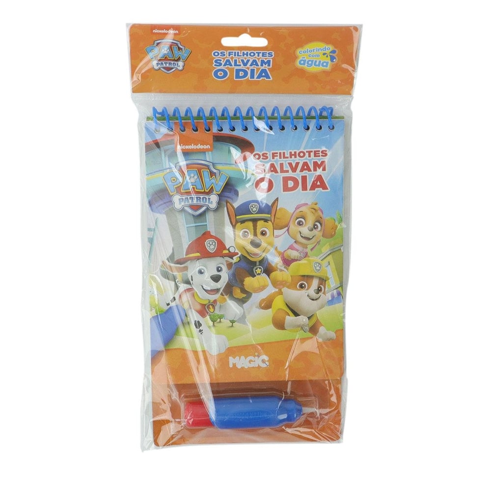 Livro de Colorir Aqua Book Patrulha Canina Pincel