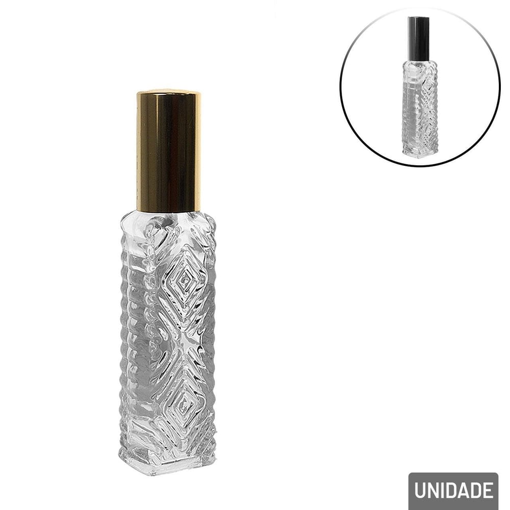 Frasco Porta Perfume de Vidro 12ml Spray com Tampa
