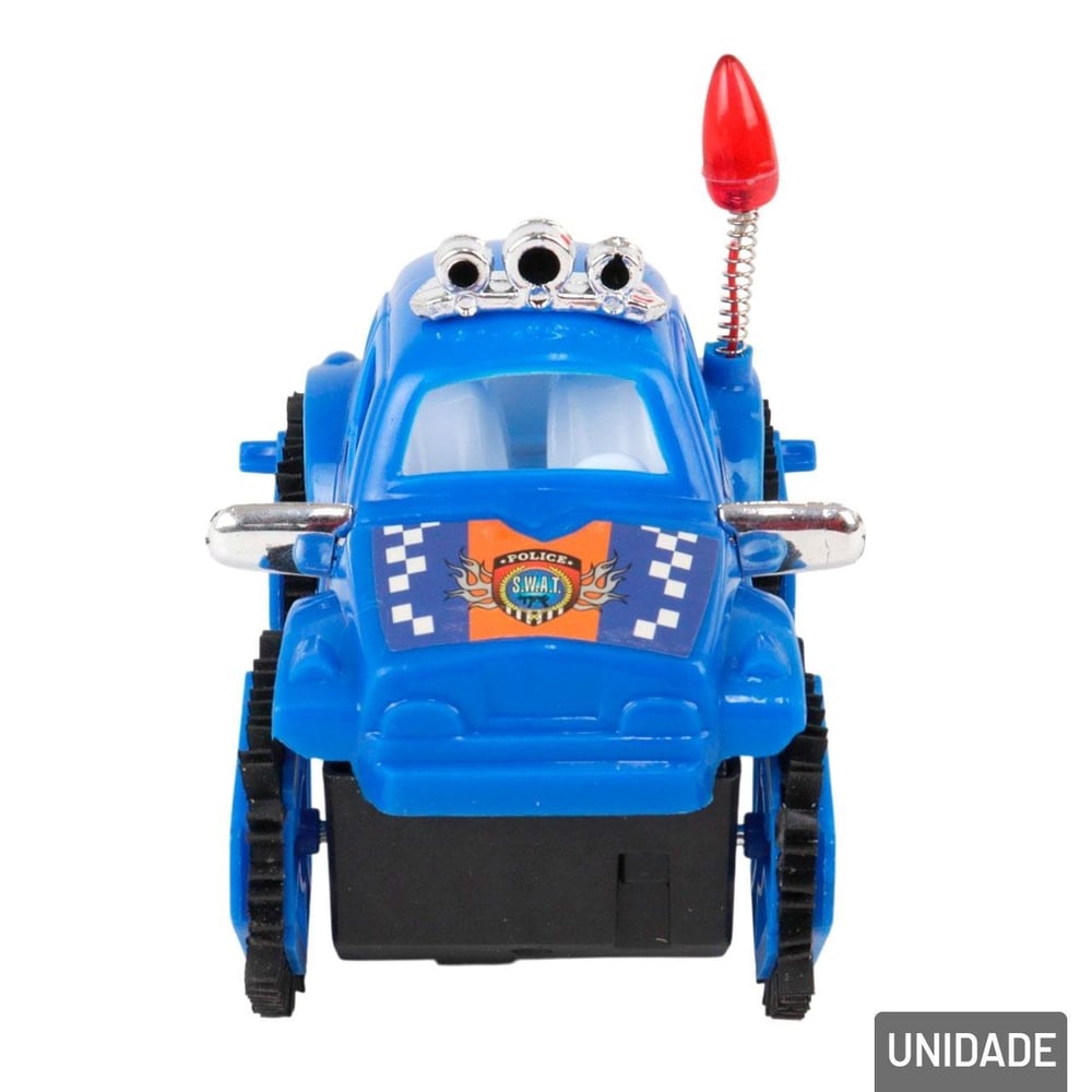 Carrinho Movido à Pilha Polícia Maluca com Luz