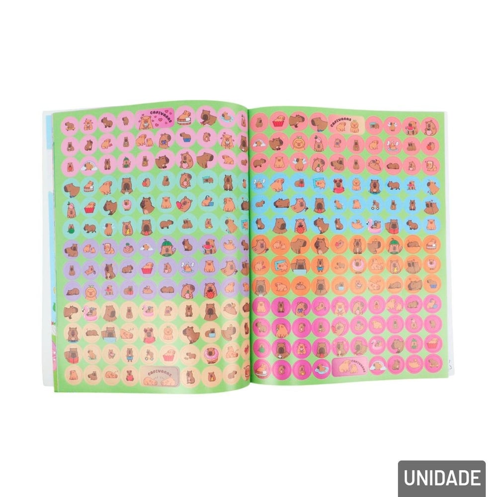 Livro de Atividades 500 Adesivos Capivaras 22 Pág.