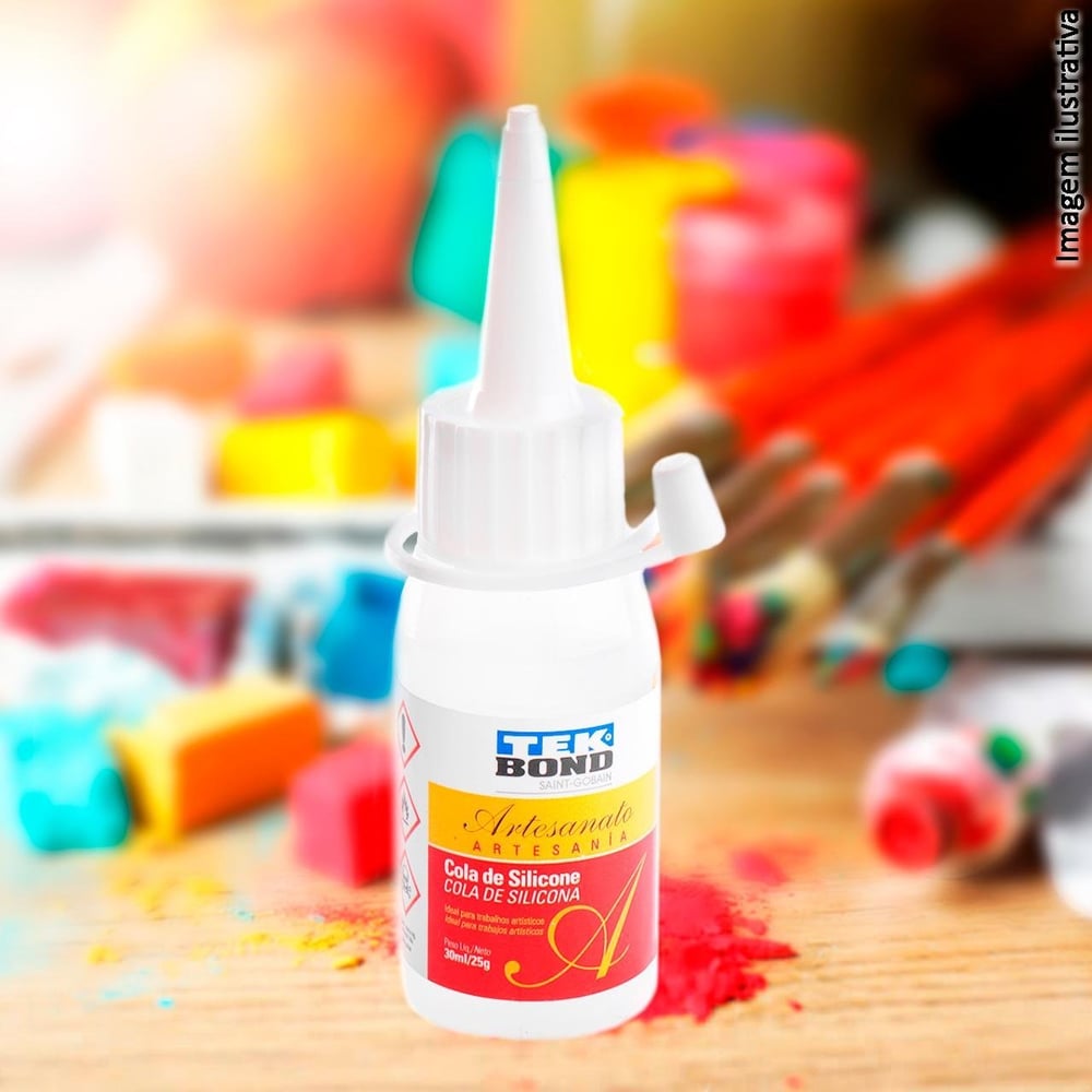 Cola de Silicone 25g Líquida Para Artesanato