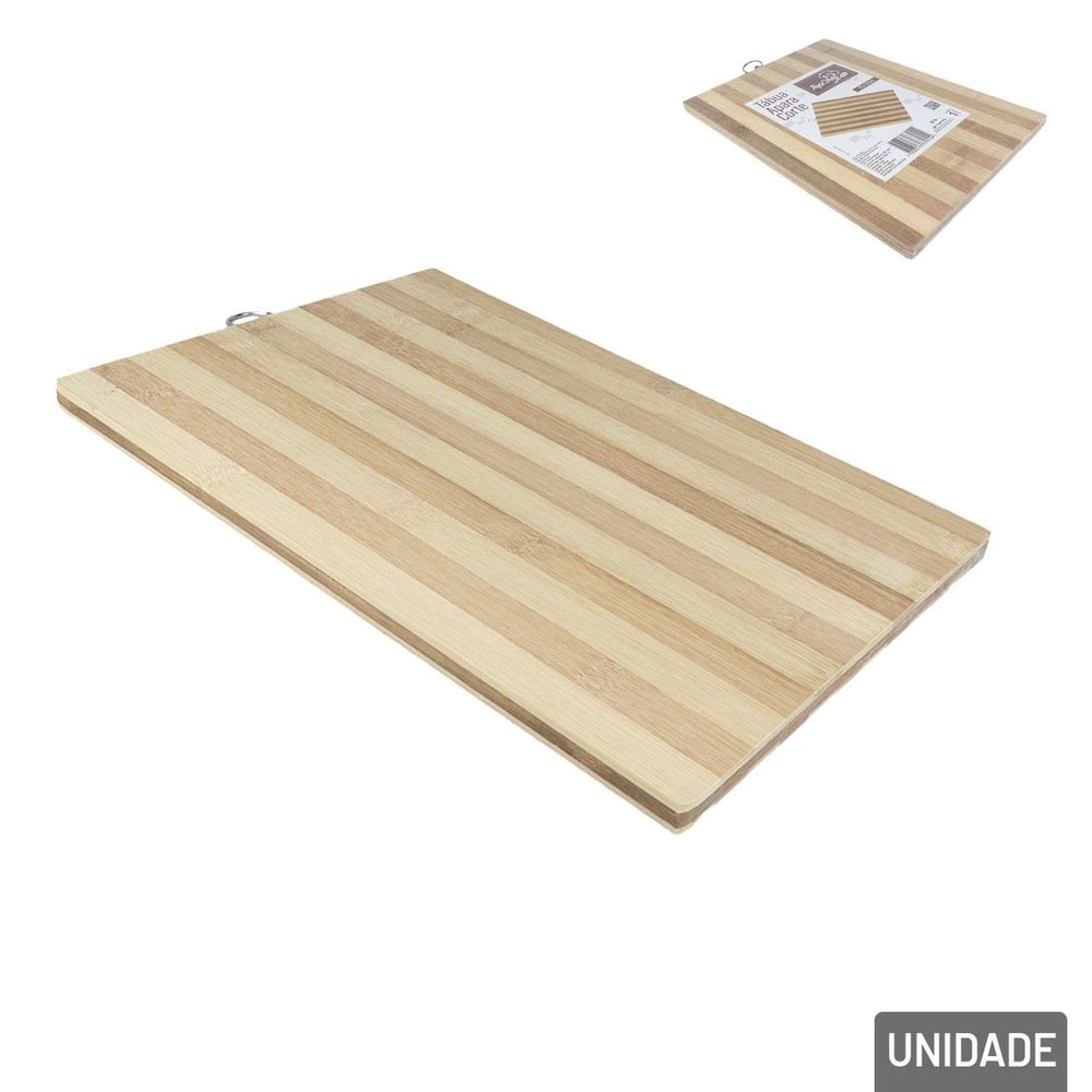 Tábua de Corte Bambu 34x24 com Alça