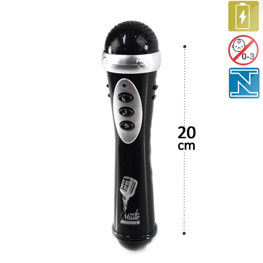 Microfone Musical Infantil POP Star Preto