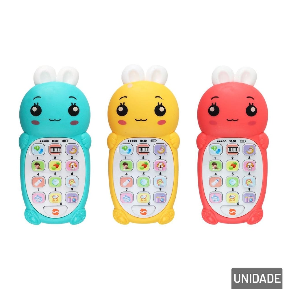 Telefone Musical Infantil com LUZ e SOM Coelho