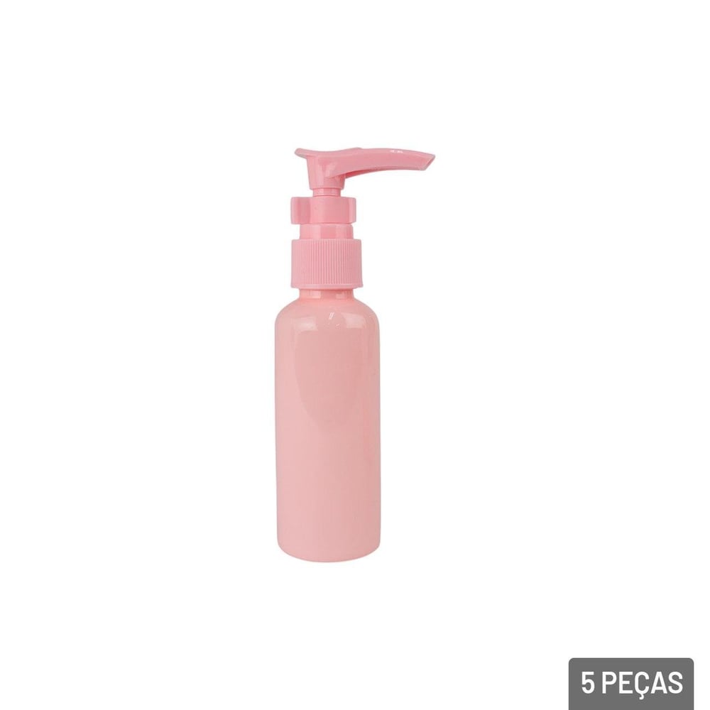 KIT Frasco Para Viagem de Plástico 5 Peças Color