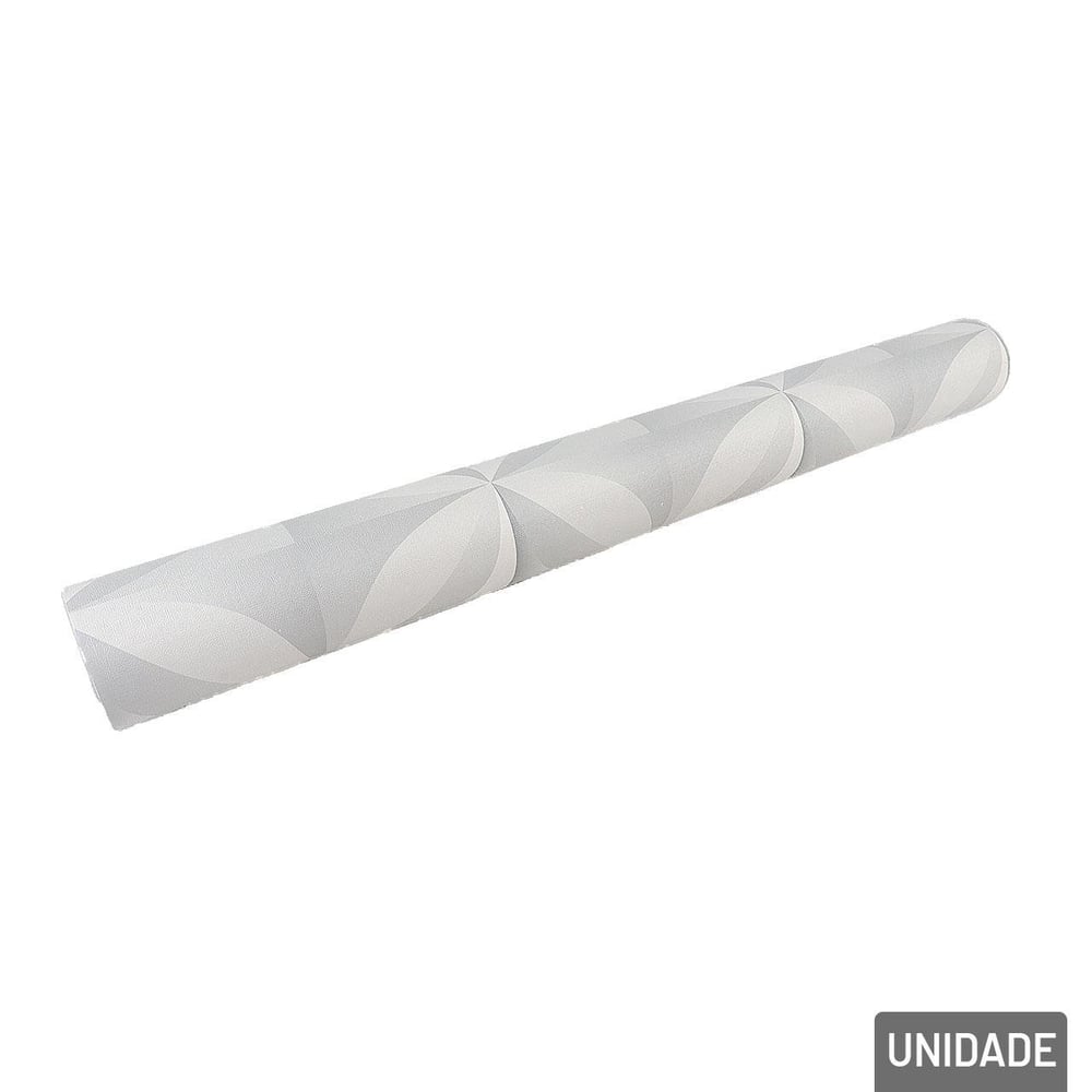 Papel de Parede 45cm X 5m Arabesco Cinza