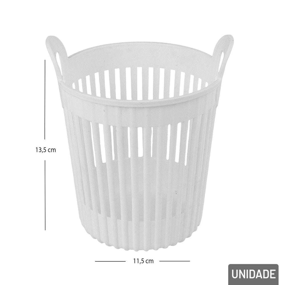 Organizador Multiuso Plástico 13,5x11,5m Branco