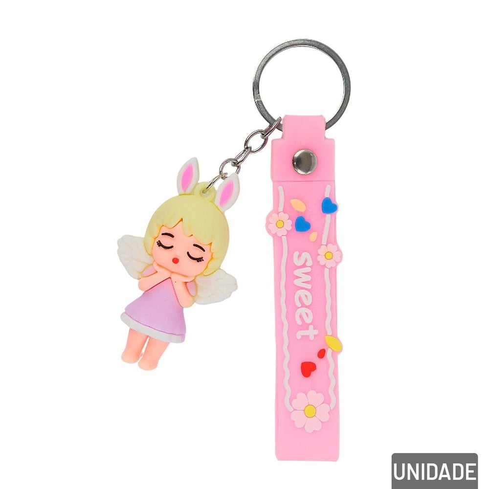 Chaveiro de Silicone 13cm Anjinho Sortidos