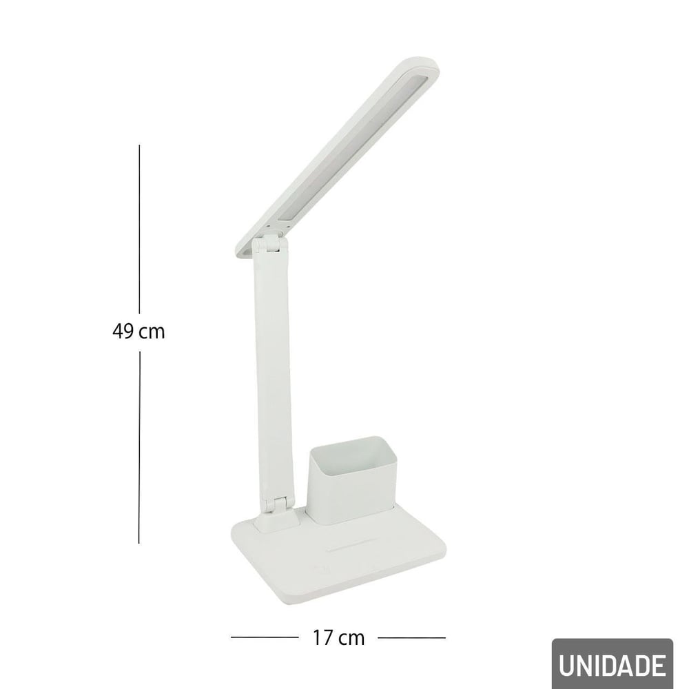 Luminária de Mesa 49cm EM LED com Porta Objeto