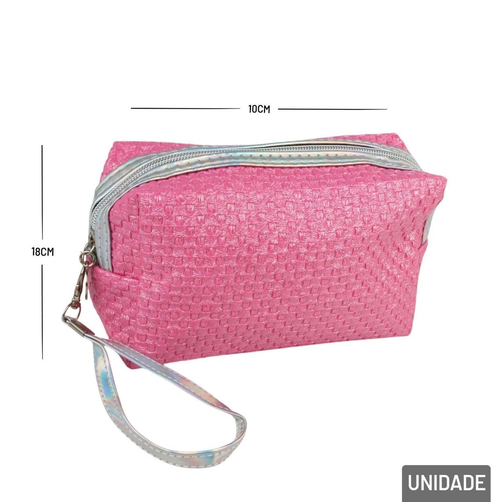 Necessaire de PVC 18cm Rosa
