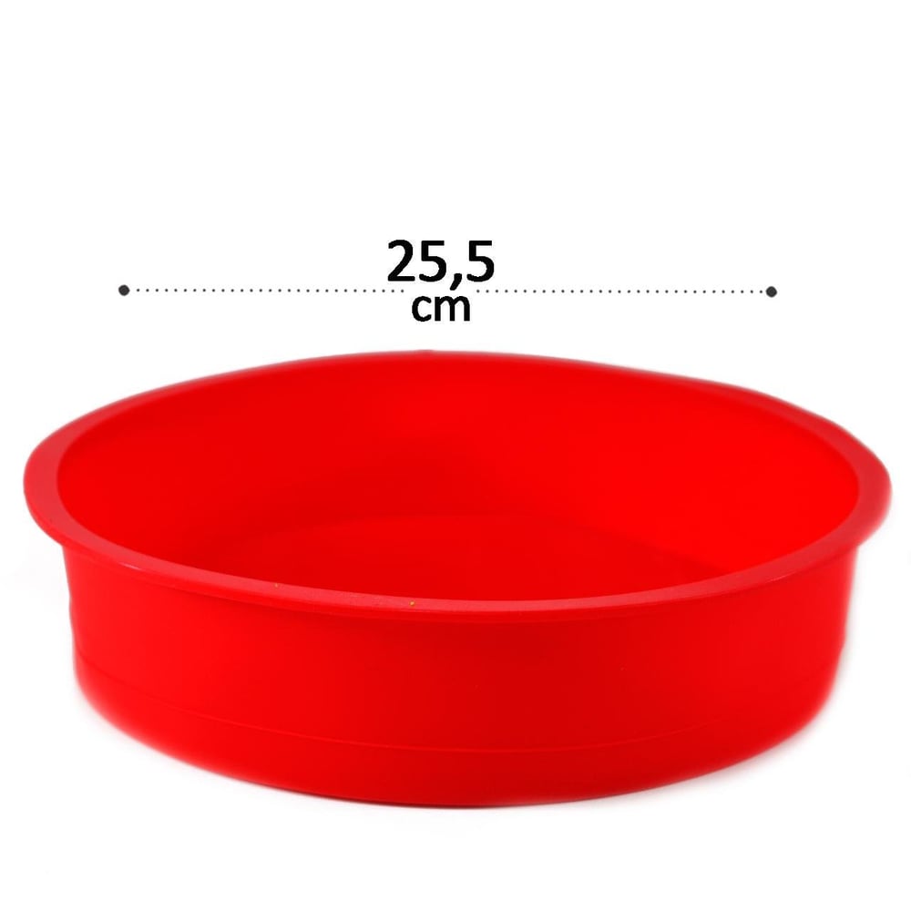Forma Para Pudim de Silicone 25,5cm Redonda
