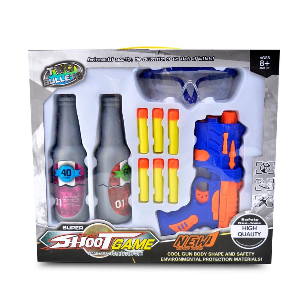 Pistola Lança Dardos 33cm 11 Peças
