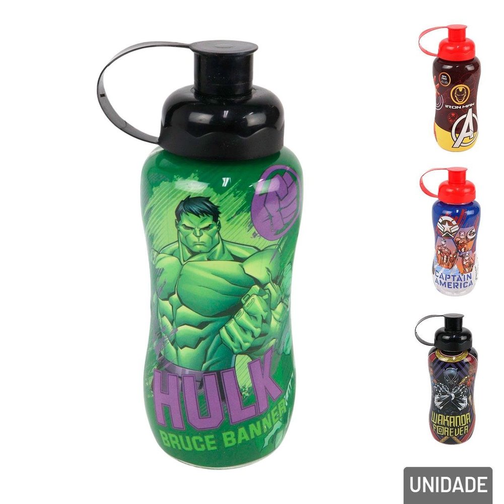 Garrafa de Plástico 550ml Squeeze Gelo Avangers