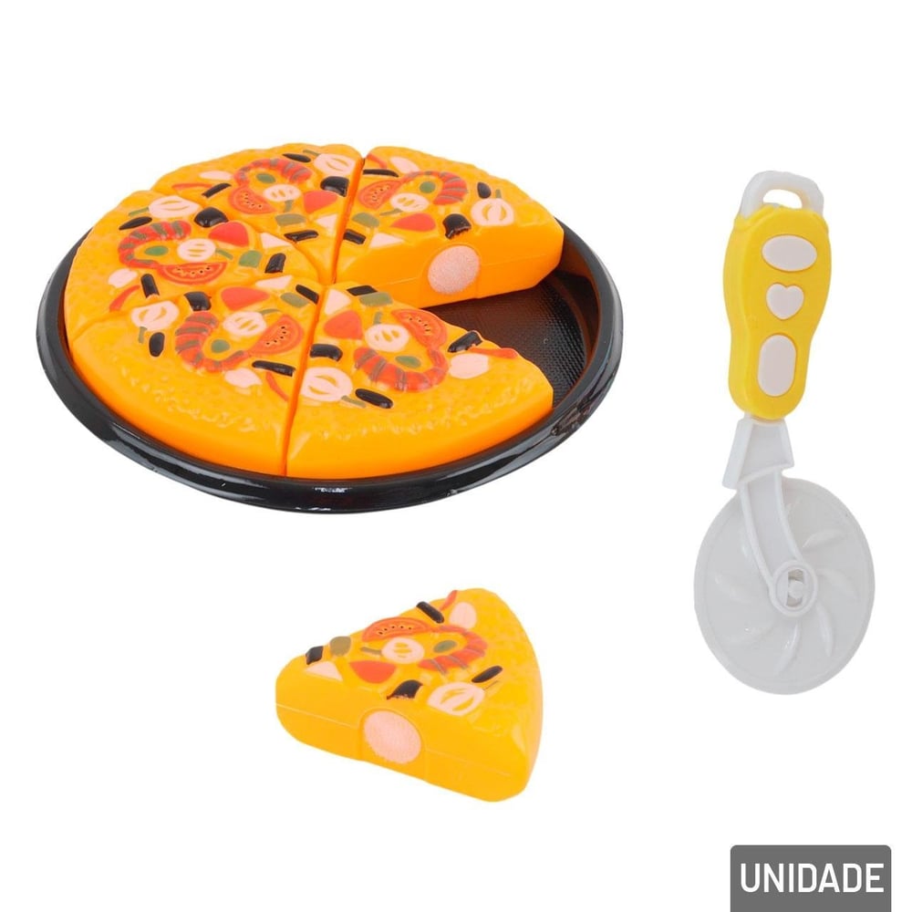 KIT Cozinha de Plástico 08 Peças Pizza/bolo Velcro