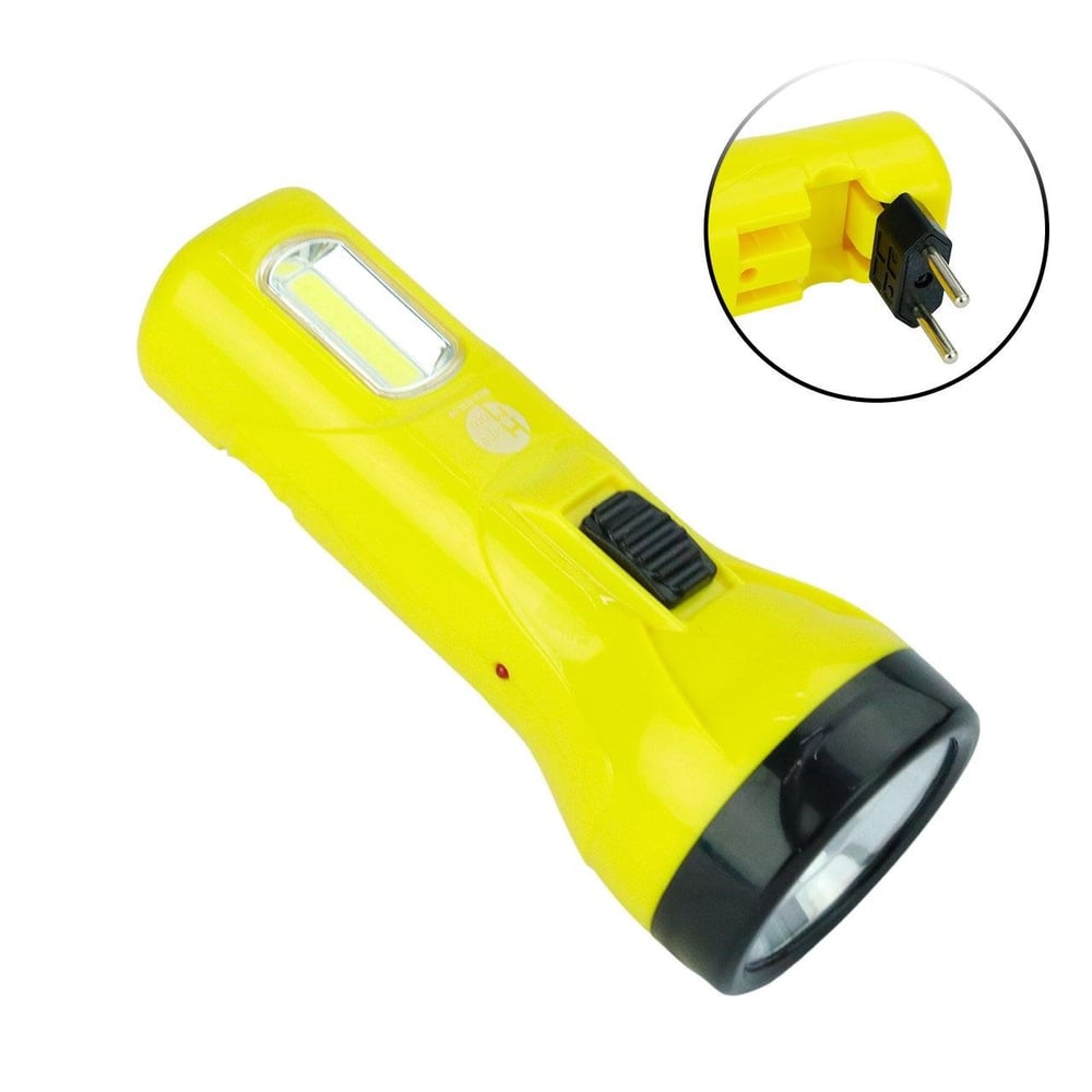 Lanterna Recarregável Bivolt 2 LED Duplo Color