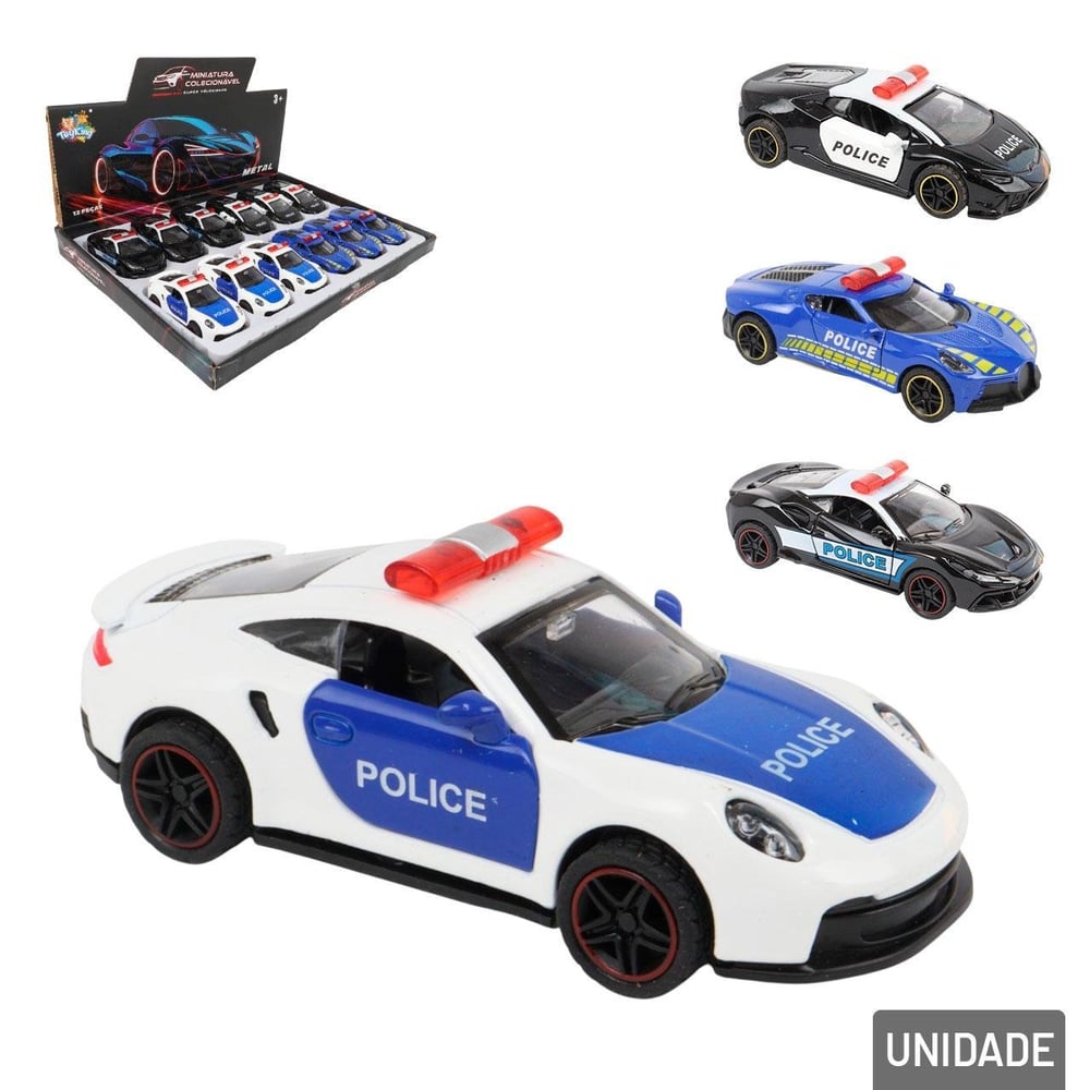 Carrinho de Fricção Metal Policial Sortidos