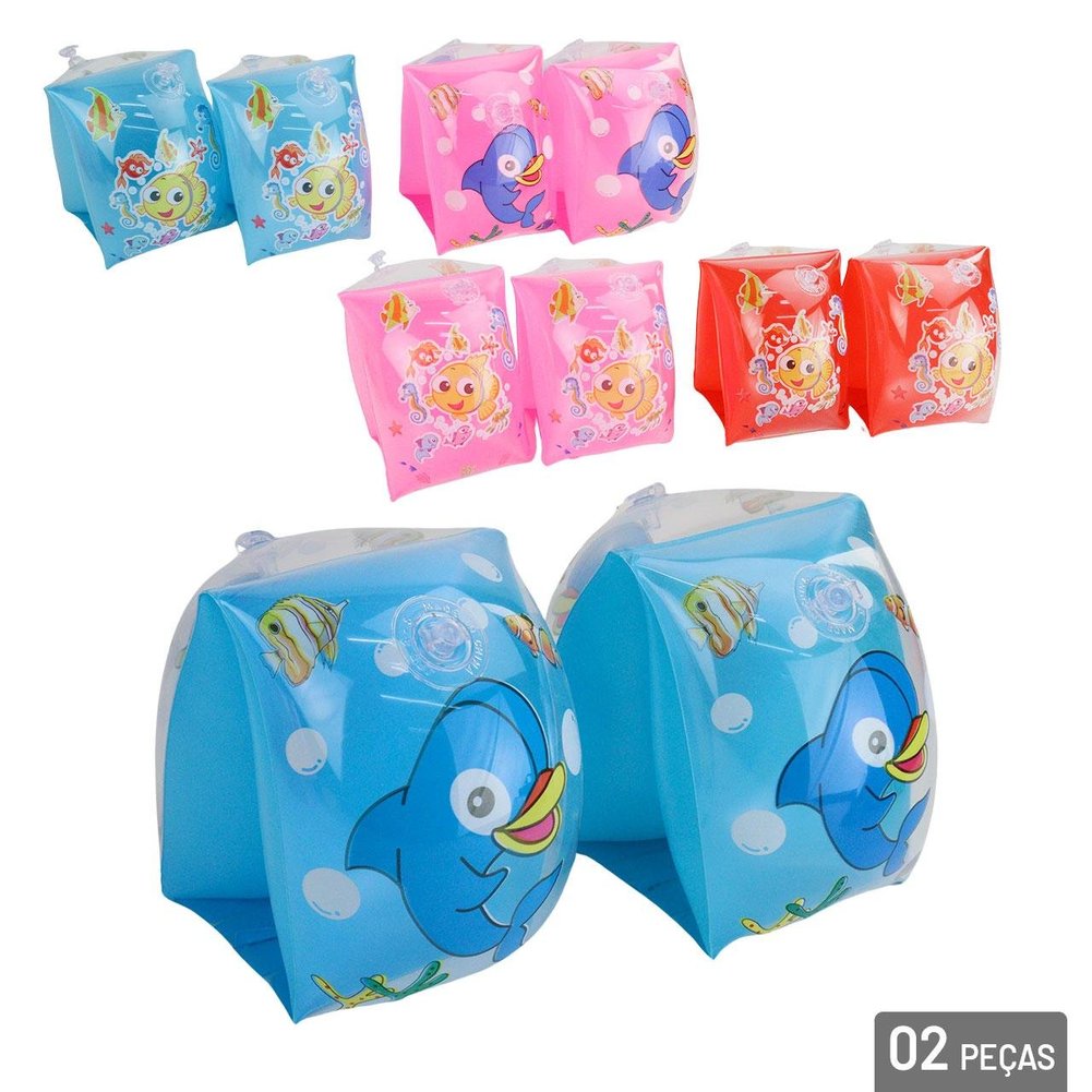 Boia de Braço Inflável 23x13cm Fundo do Mar