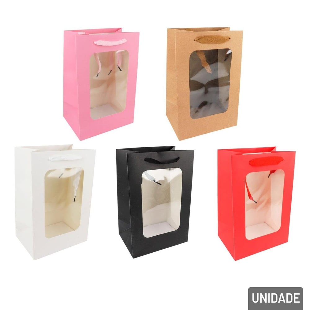 Sacola de Papel 30x20 com Visor Color