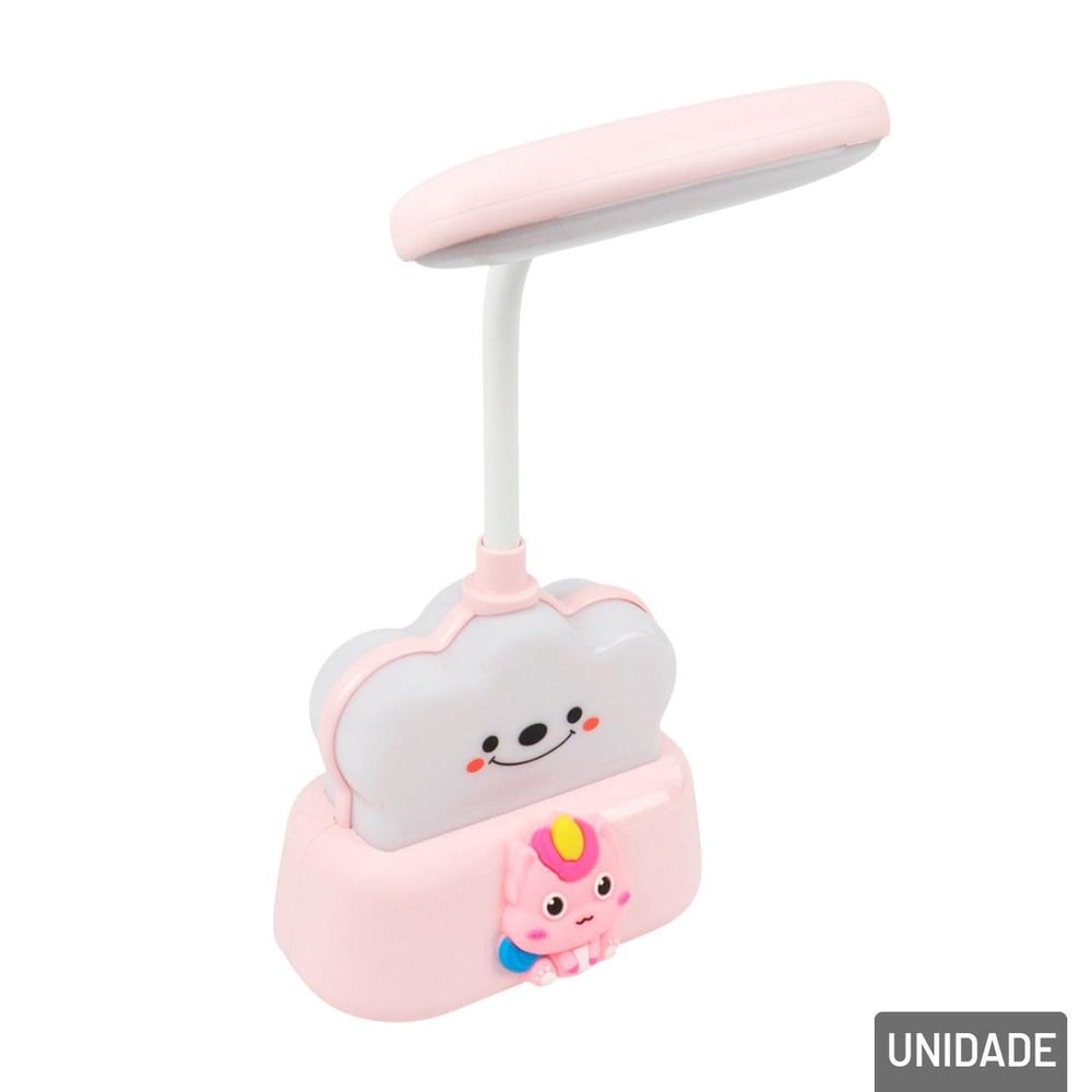 Luminária de Mesa 24cm EM LED Unicórnio