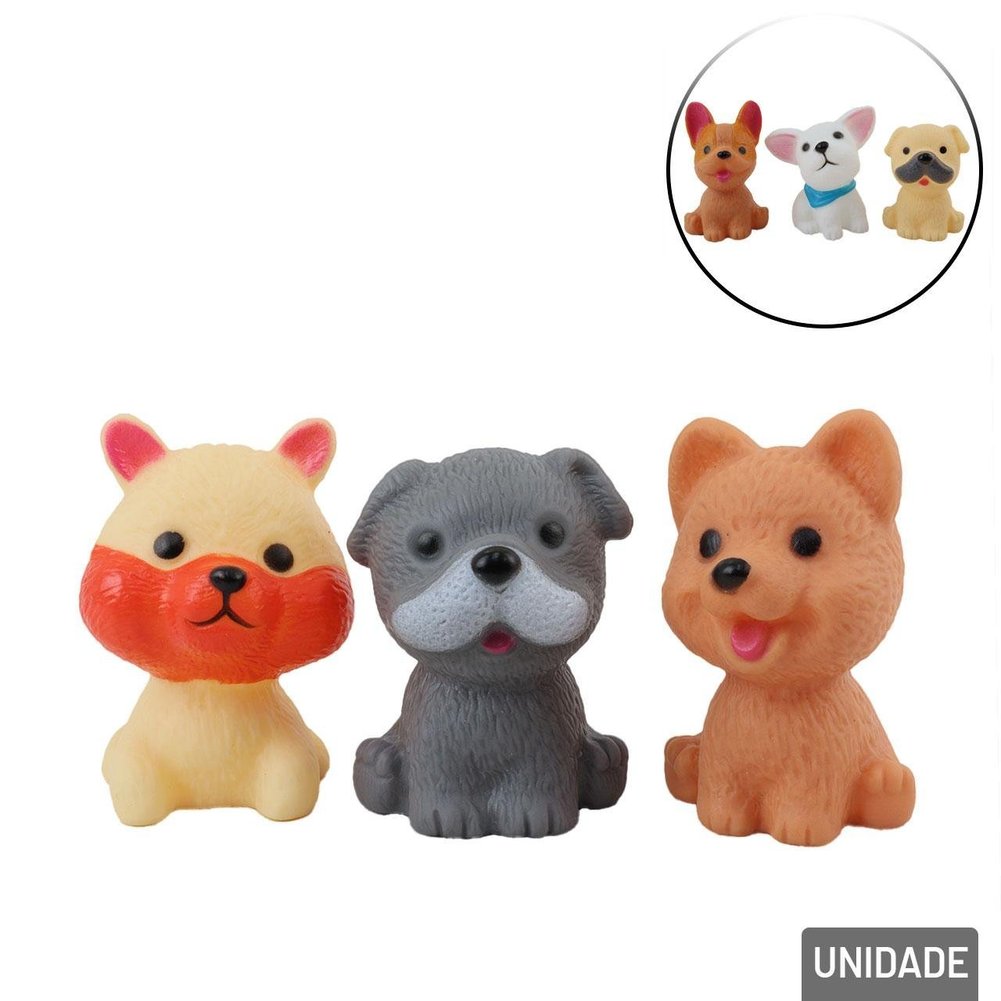 Cachorro de Vinil 3 Peças Sortidos