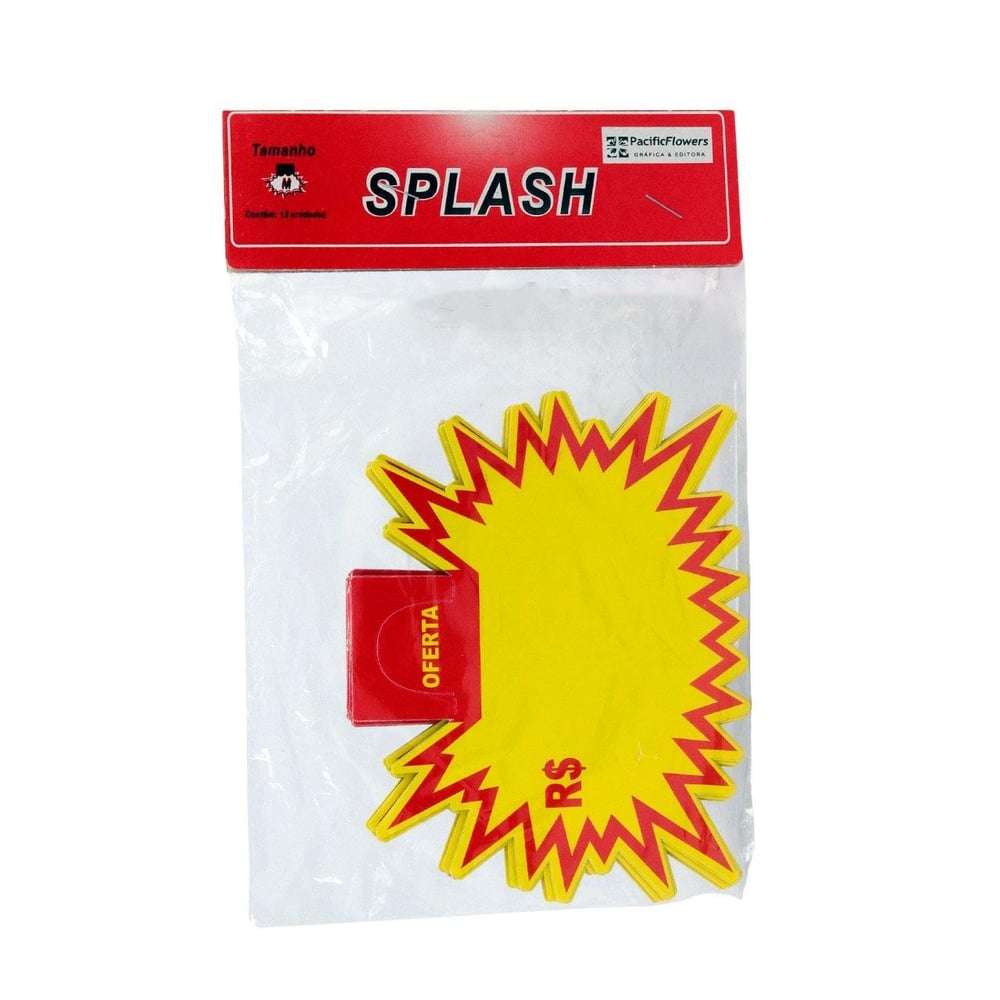 Cartaz Sinalização 14x12cm 12 Peças Splash Preço