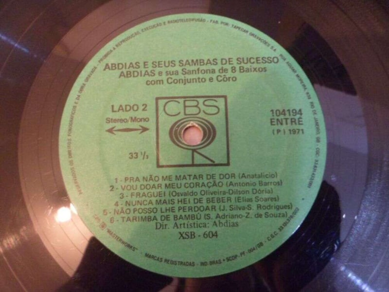 ABDIAS - ABDIAS E SEUS SAMBAS DE SUCESSO  (NACIONAL) 
