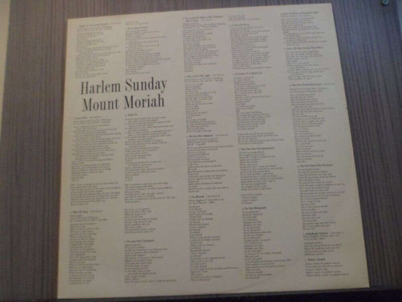 MOUNT MORIAH BAPTIST CHURCH CHOIR - HARLEM SUNDAY (NACIONAL) 