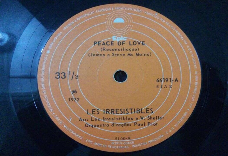 7 POLEGADAS LES IRRESISTIBLES - 1972 PEACE OF LOVE (NAC)