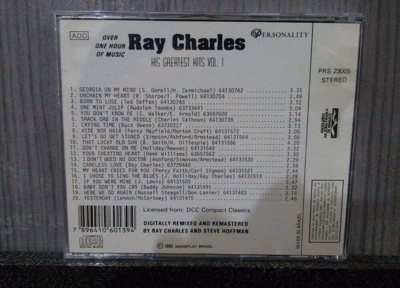 RAY CHARLES - HIS GREATEST HITS VOL. 1
