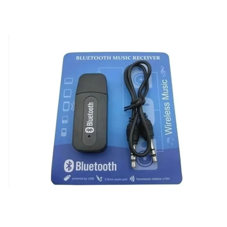 Adaptador Receptor Bluetooth USB P2 Áudio Estéreo 