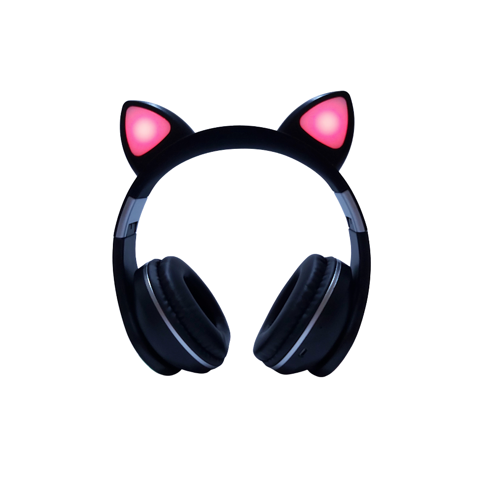 Fone Ouvido Headphone Orelha Gatinho Led Gamer Sem Fio