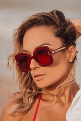 Brasil Multi Store  Óculos de Sol Orange Bordô   1