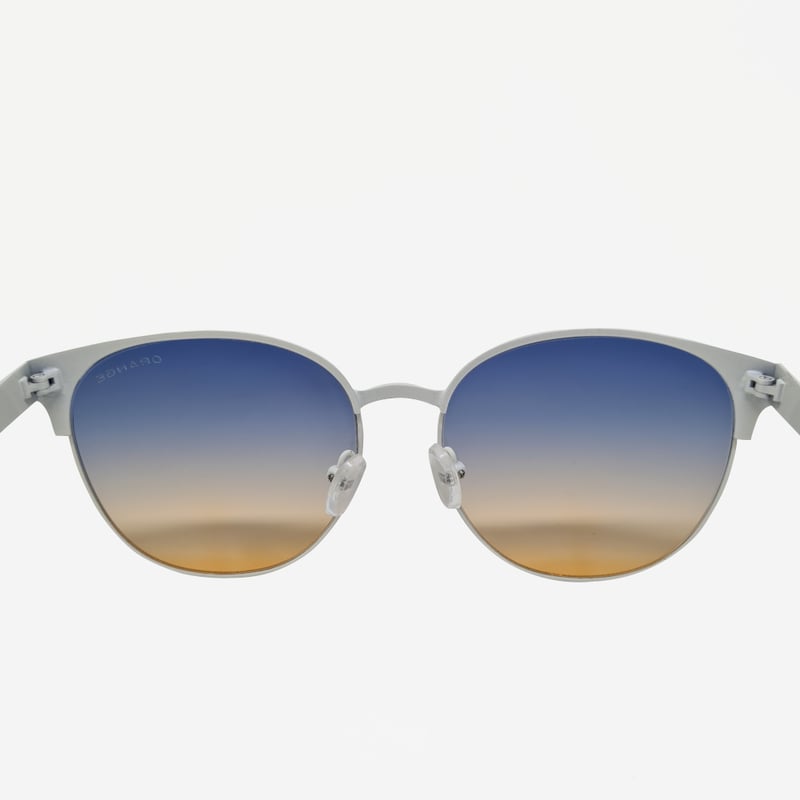 Óculos de Sol Orange Branco Lente Degradê Azul KD528