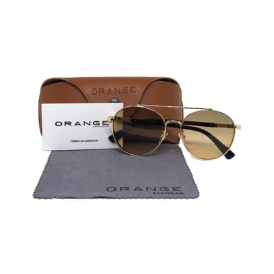 Brasil Multi Store Óculos de Sol Orange Redondo Dourado com Rosa 2 Brasil Multi Store Óculos de Sol Orange Redondo Dourado com Rosa 2