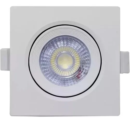 Spot Quadrado 5w Smd Led Direcionável Embutir