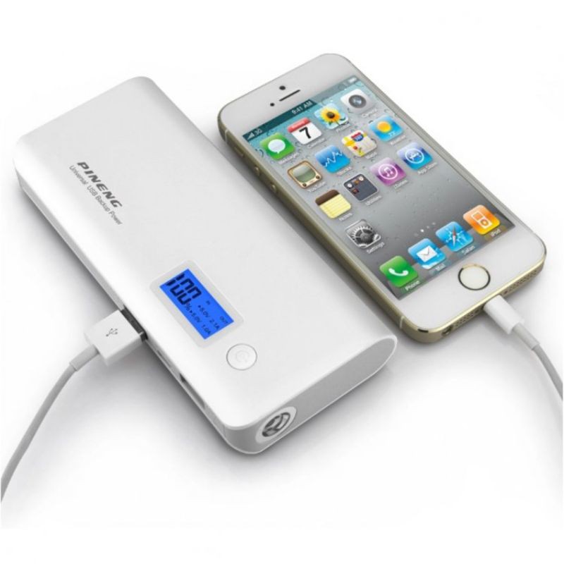 Carregador Portátil Power Bank 10000 Mah Pineng PN968 Branco