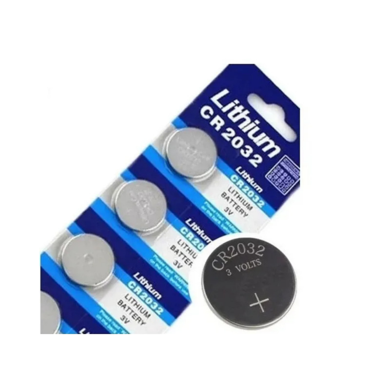 Bateria de Lítio 3V Cartela com 5 Peças CR2032