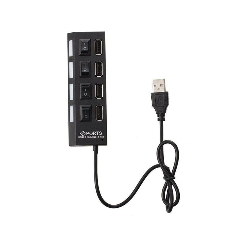 Hub USB 4 Portas Switch On/Off de Led
