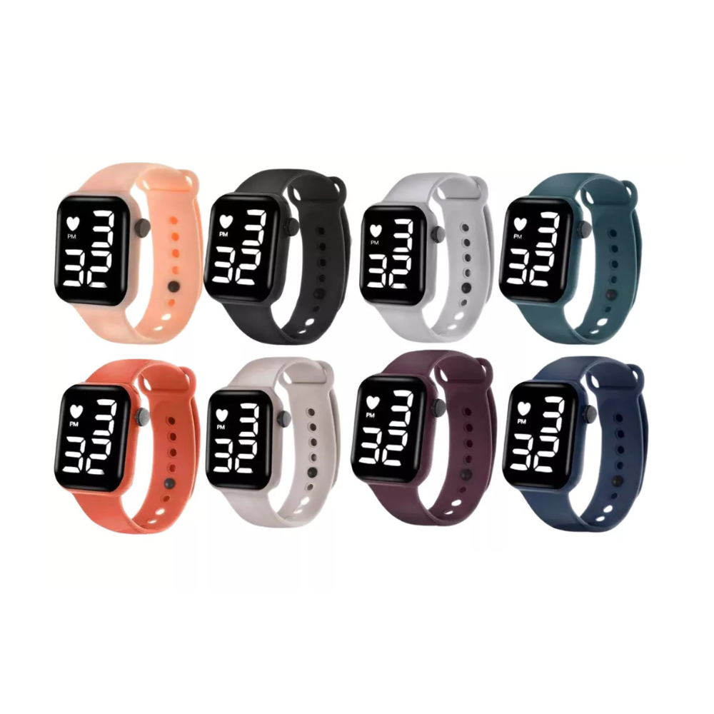 Kit 20 Relógio Digital com Bracelete Esport Led Pro