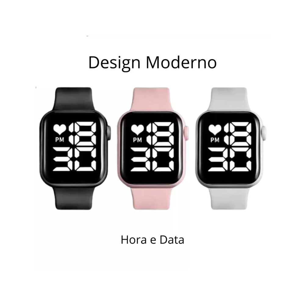 Kit 20 Relógio Digital com Bracelete Esport Led Pro