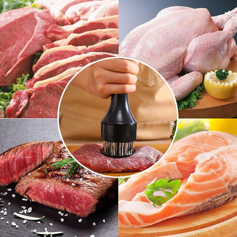 Amaciador e Batedor de Carne com Furador Aço Inox - Clink 