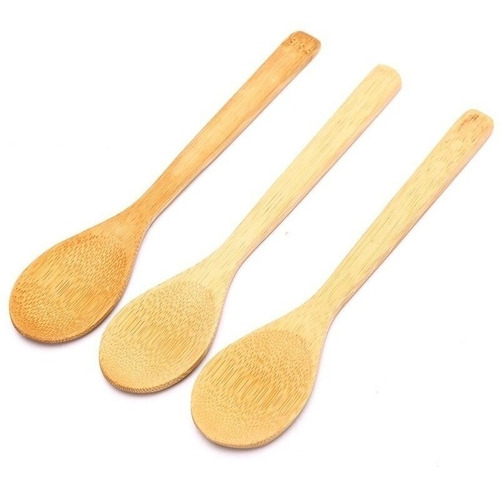 Kit 3 Colheres Pequenas de Bambu 9,5Cm Clink 