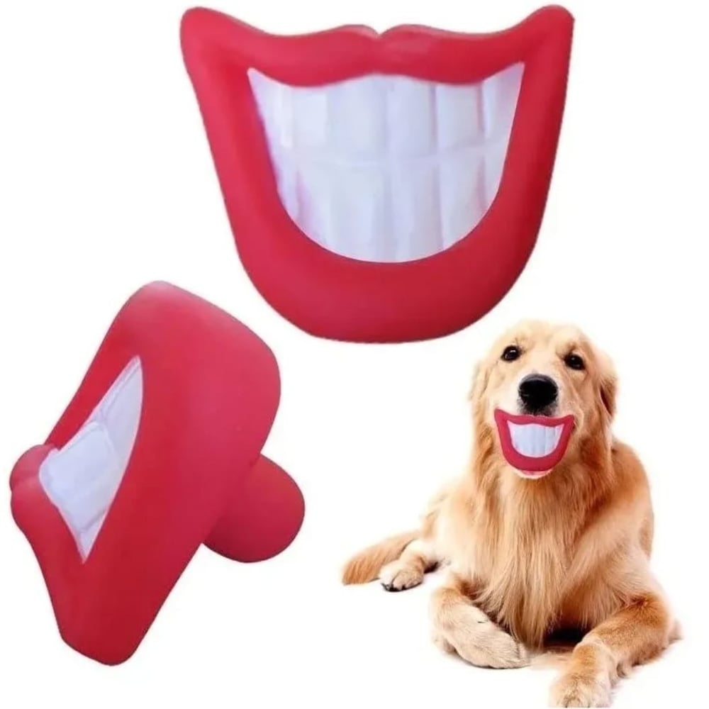 Brinquedo Pet Boca Sorriso de Vinil - Vemelho